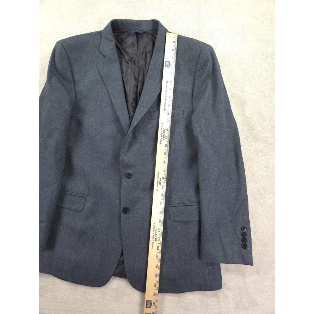 Brooks Brothers Blazer 44R Regent Fit Herringbone‎ Wool Mens Blue